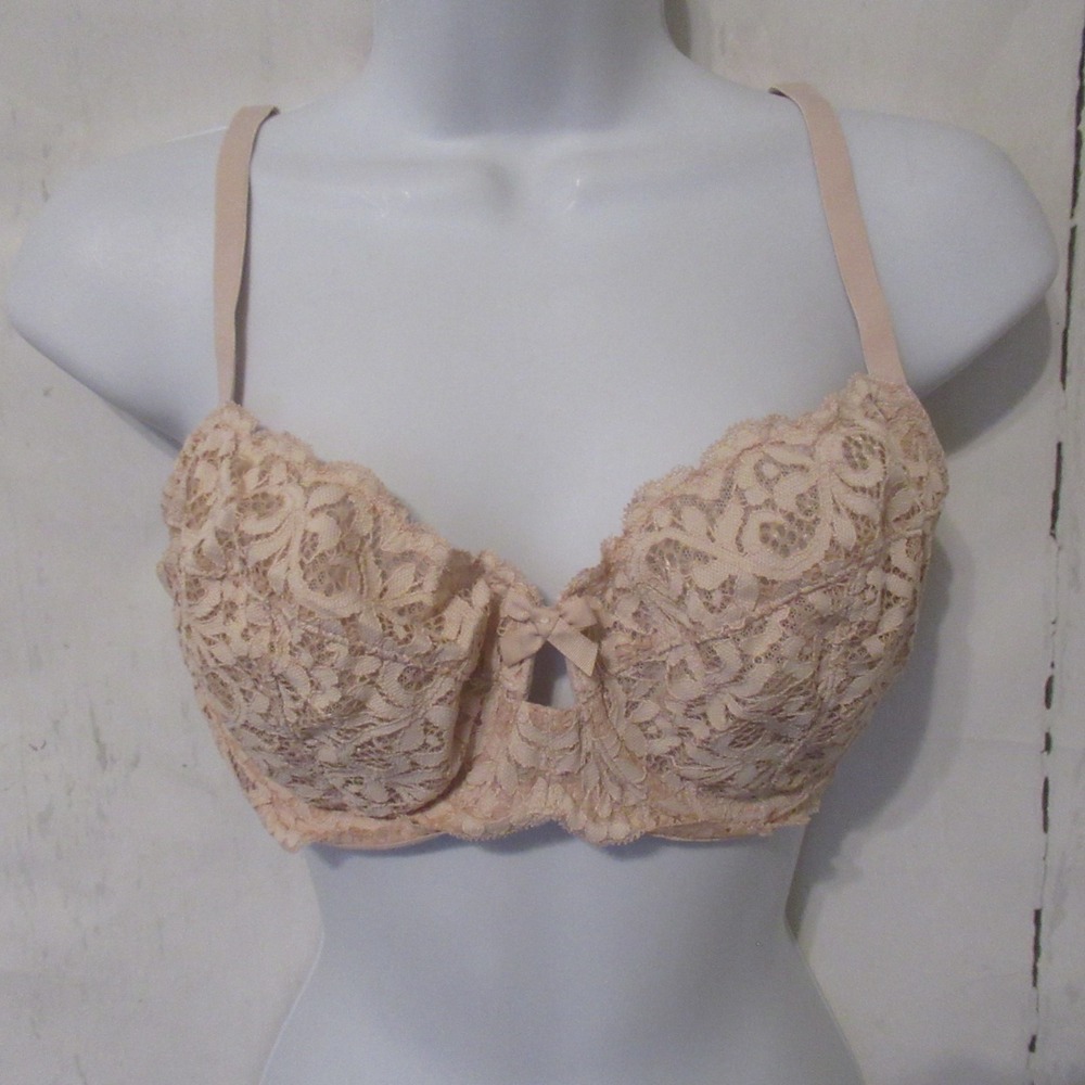 Victorias Secret Bra 34DD Beige Tan Unlined Demi Body By Victoria Underwire